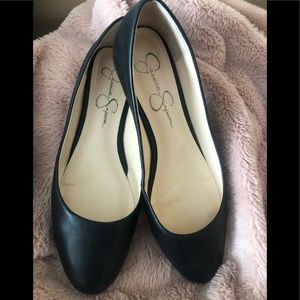Jessica Simpson black flats, Sz 9.5 M, worn once